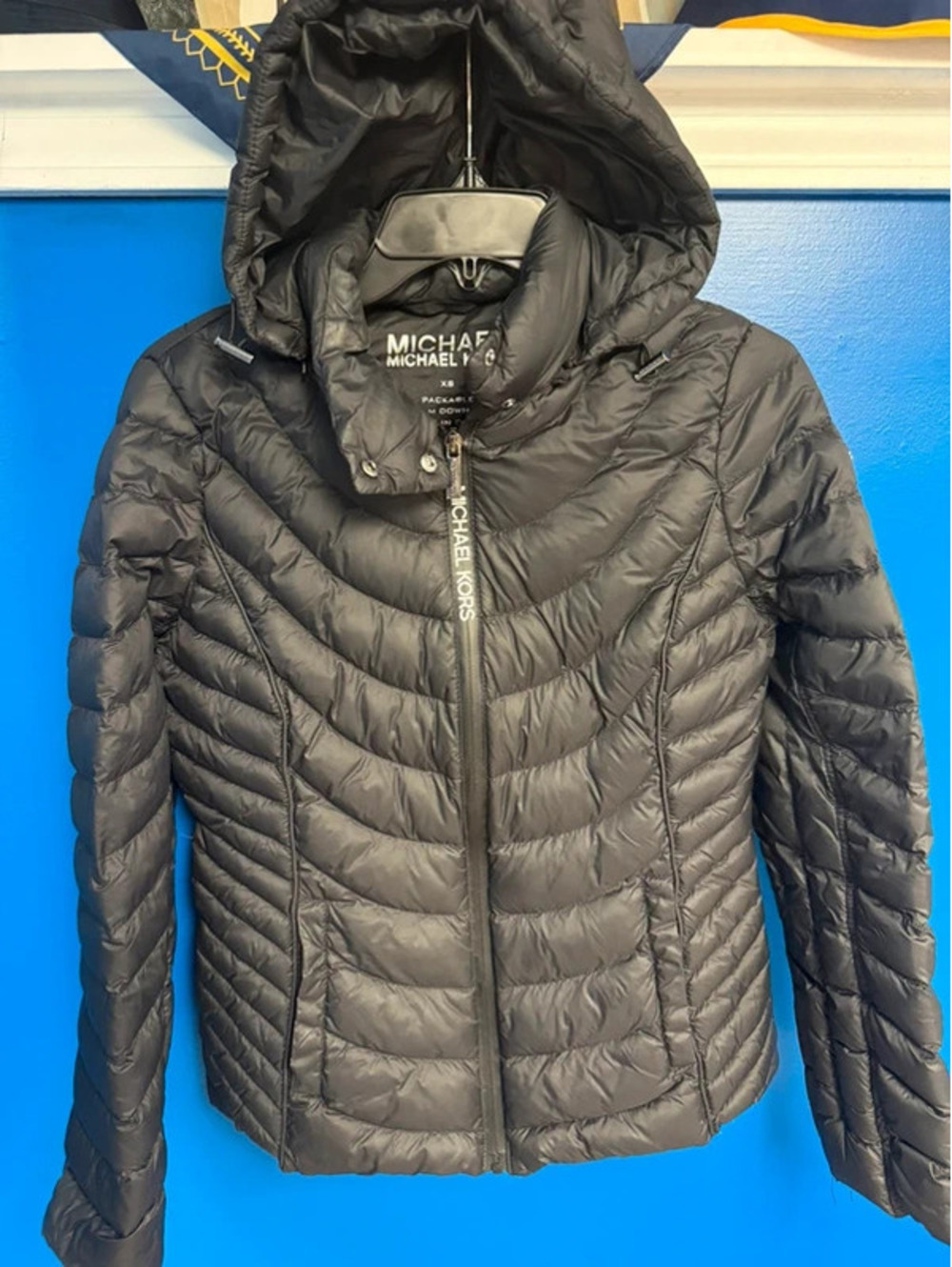 Michael Kors Packable Down Puffer Jacket – Black – XS